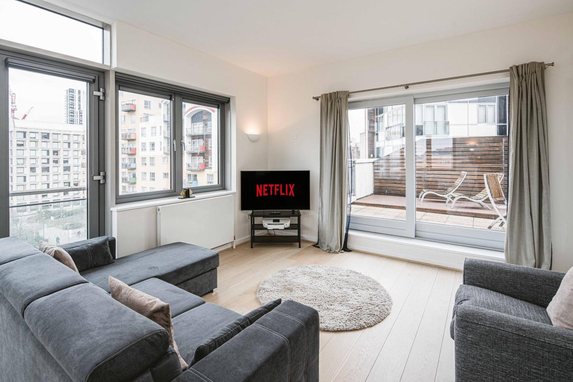 Beautiful Penthouse Apartment With Private Terrace In Greenwich Peninsula London Eksteriør billede