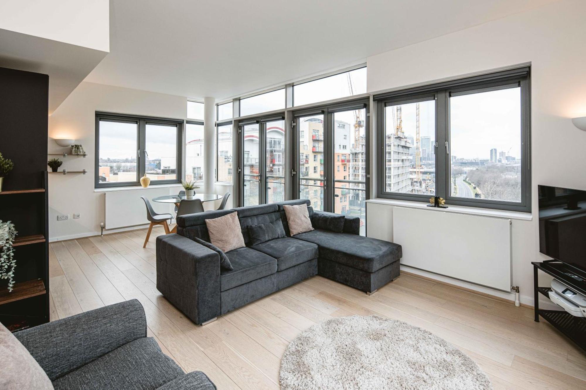 Beautiful Penthouse Apartment With Private Terrace In Greenwich Peninsula London Eksteriør billede